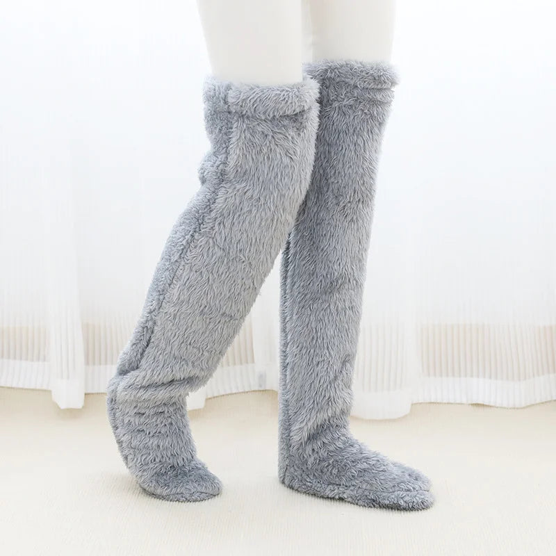 CozyFluff Over-Knee Fuzzy Socks